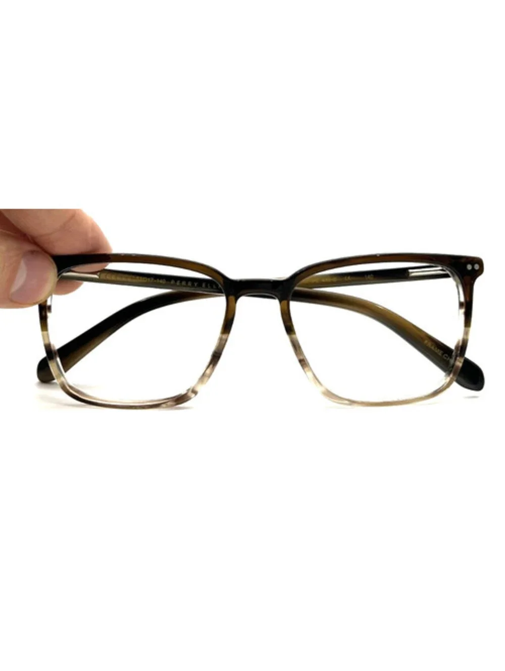 Perry Ellis PE-449-2 Brown Fade Rectangle Authentic Eyeglass Frames 53-17-140